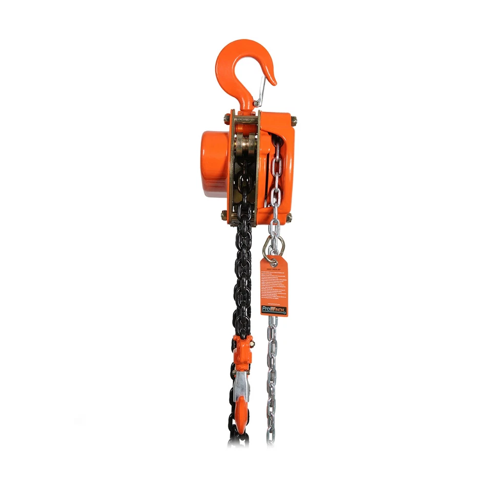 2200 lbs 1 ton 10 ft Manual Chain Hoist G80 Black Tempered Chain - Image 2 of 4