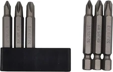 6Pcs 50Mm JIS Screwdriver Bit Set with Magnetic Tip,1/4 Hex Shank, S2 Alloy Stee