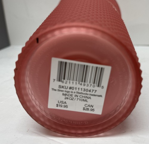 Bicchiere Starbucks 2022 rosa borchiato 24 oz tazza fredda Venti -- NUOVO - Foto 5 di 5