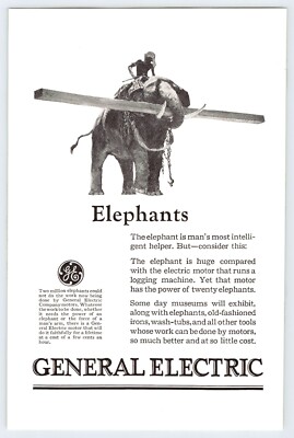 1927 ELEPHANT GENERAL ELECTRIC COMPANY Vintage 6.5