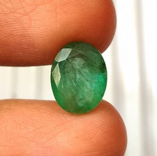 Natural Emerald 4.20 Carat Oval Cut Zambian Faceted Gemstone Making Ring,Pendant