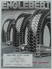 PUBLICITE ENGLEBERT PNEU POIDS LOURDS CAMION AUTOBUS CAMIONNETTE DE 1931  AD PUB