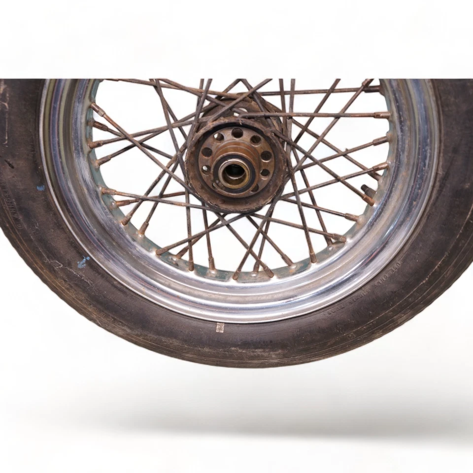 Harley Panhead Knucklehead 1961 FL Flh Duo Glide OEM *2549B rueda delantera Foto 3 de 4