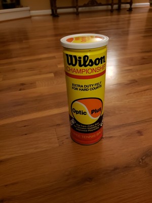 Vtg Unopened Can WILSON OPTIC PLUS TWO-TONE CHAMPIONSHIP TENNIS BALLS
