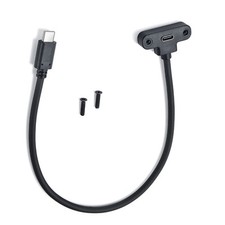 Type C USB 90  Angle Male to C Female Extension Panel Mount Laptop Tablet Cable