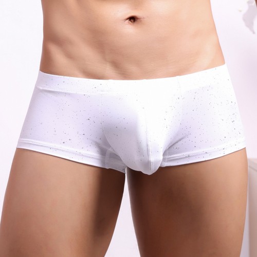 Men Trunks Boxer Briefs Shorts Underwear Low Waist Bulge Pouch Underpants Sequin - Picture 12 of 23