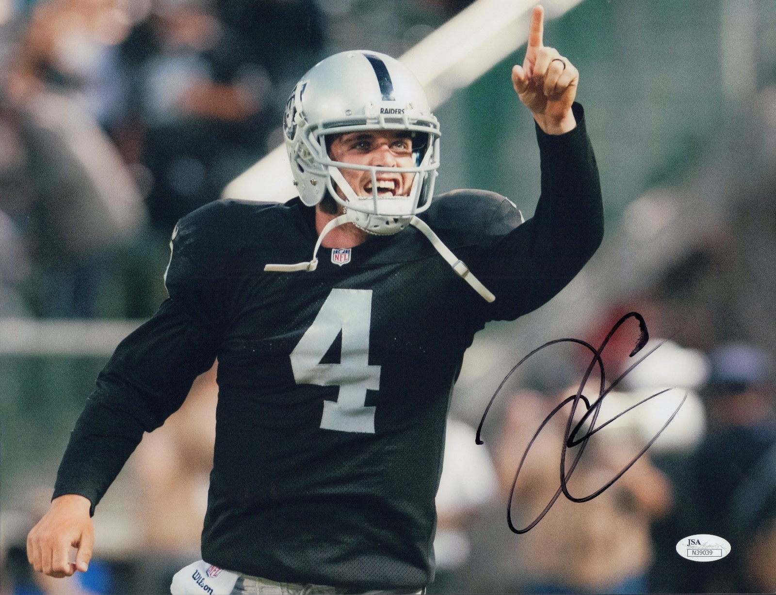 Derek Carr Autographed Signed Oakland Raiders 11x14 Photo JSA COA # 8 