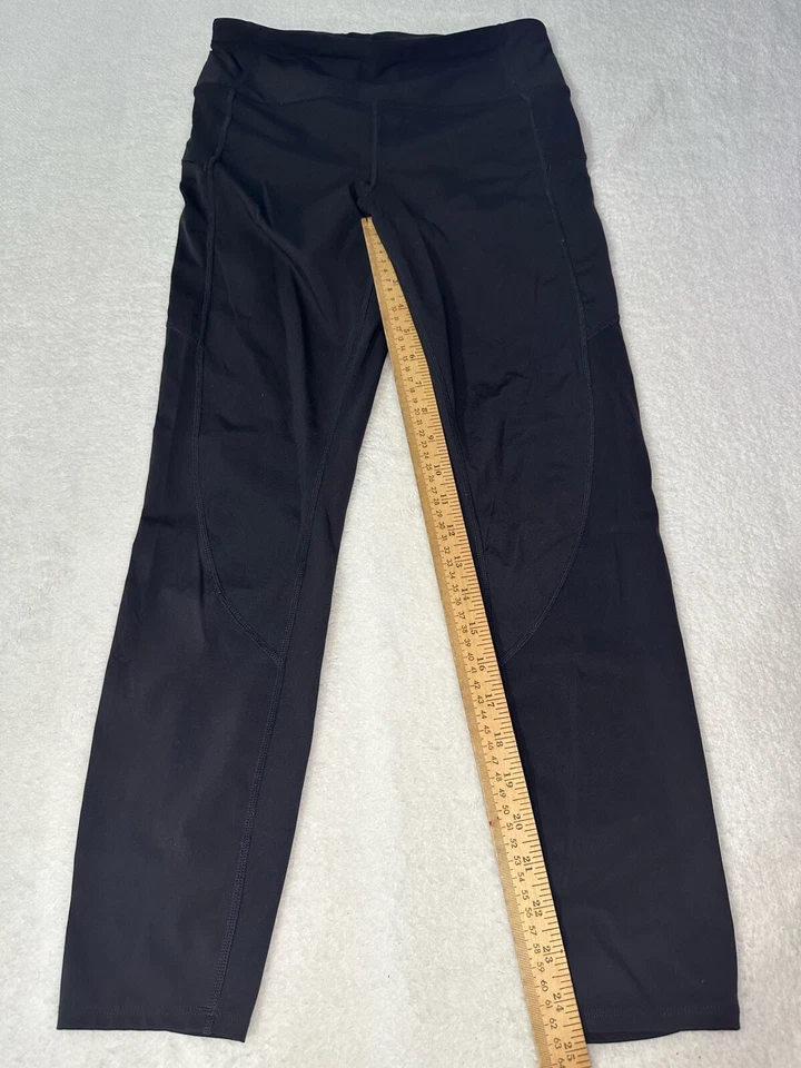 AVIA Leggings Womens Medium Yoga Gym Exercise Black Stretch Mesh - Image 3 of 4