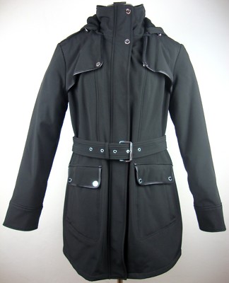 MICHAEL KORS Trenchcoat Mantel Jacke Parka Damen Jacket Kapuze Black  NEU