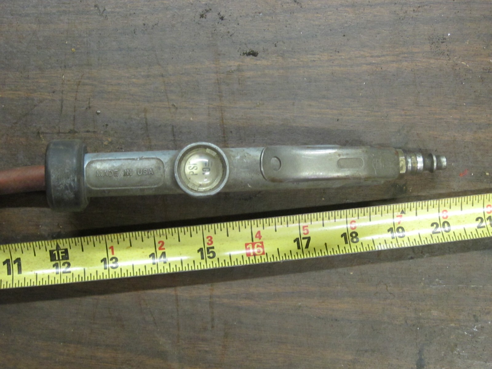 Vintage Air Hose Tire Inflator Gauge, Made in USA eBay