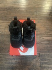NIKE Court Borough Mid 2 TD Black Toddlers Shoes Size 4c CQ4027 001 New In Box