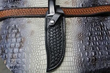 Custom leather knife sheath Thats Fits BUCK 119 Special knife. left hand carry.