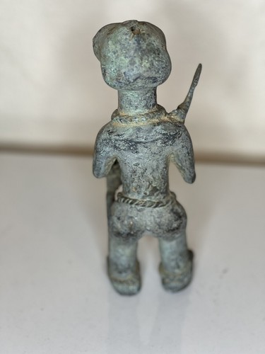 Rare Skull Head Tikar Bronze Male Cameroon African Art, 9" - Picture 5 of 10