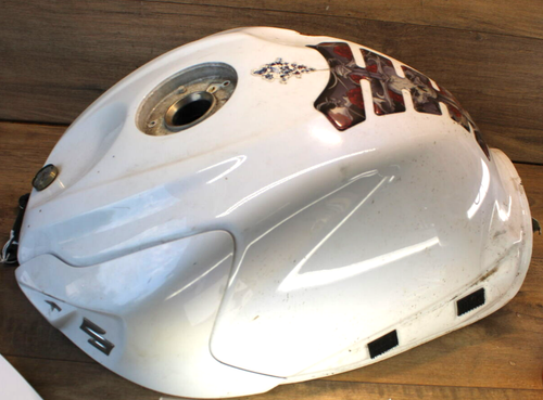 12 2012 Suzuki GSXR750 WHITE GAS TANK FUEL CELL PETROL RESERVOIR - Picture 3 of 11