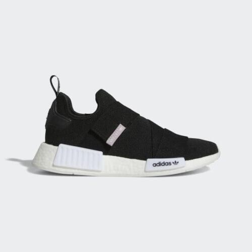adidas Originals Women's NMD_R1 Sneaker Core Black/Black/White Size 5 GW5698 - Picture 2 of 8