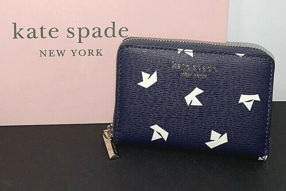 Kate Spade New York Spencer Paper Boats Zip Cardholder Card Case
