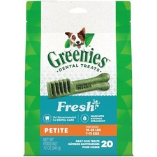 GREENIES Dental Treats for Small Dogs Freshmint Flavor 20 Count Pack