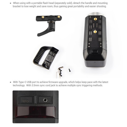 US Godox AD400Pro 2.4G TTL Flash+X2T Trigger+BD-04 Barndoor+95cm Softbox Stand - Picture 10 of 12