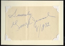 George Jessel d1981 signed autograph auto 3x5 Cut American Actor The Jazz Singer