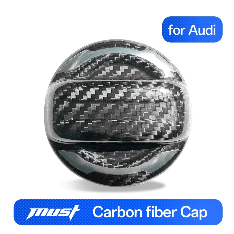 For VW Volkswagen Jetta Beetle Phaeton Real Carbon Fiber Car Fuel Tank Cap Foto 2 de 4