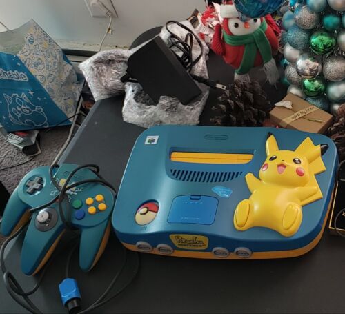 Nintendo 64 Pokemon Edition Video Game Console - Blue/Yellow for sale  online