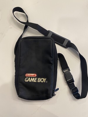 Vintage Official Nintendo Game Boy Black Carrying Case Bag & Strap