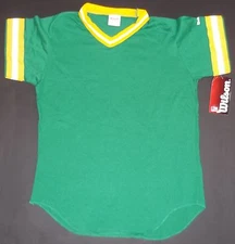 Wilson A4795 Kelly Green V-Neck Throwback Jersey Youth (KGWG)