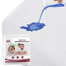 Terry Waterproof Mattress Protector Deep Fitted Soft Breathable Mattress Cover