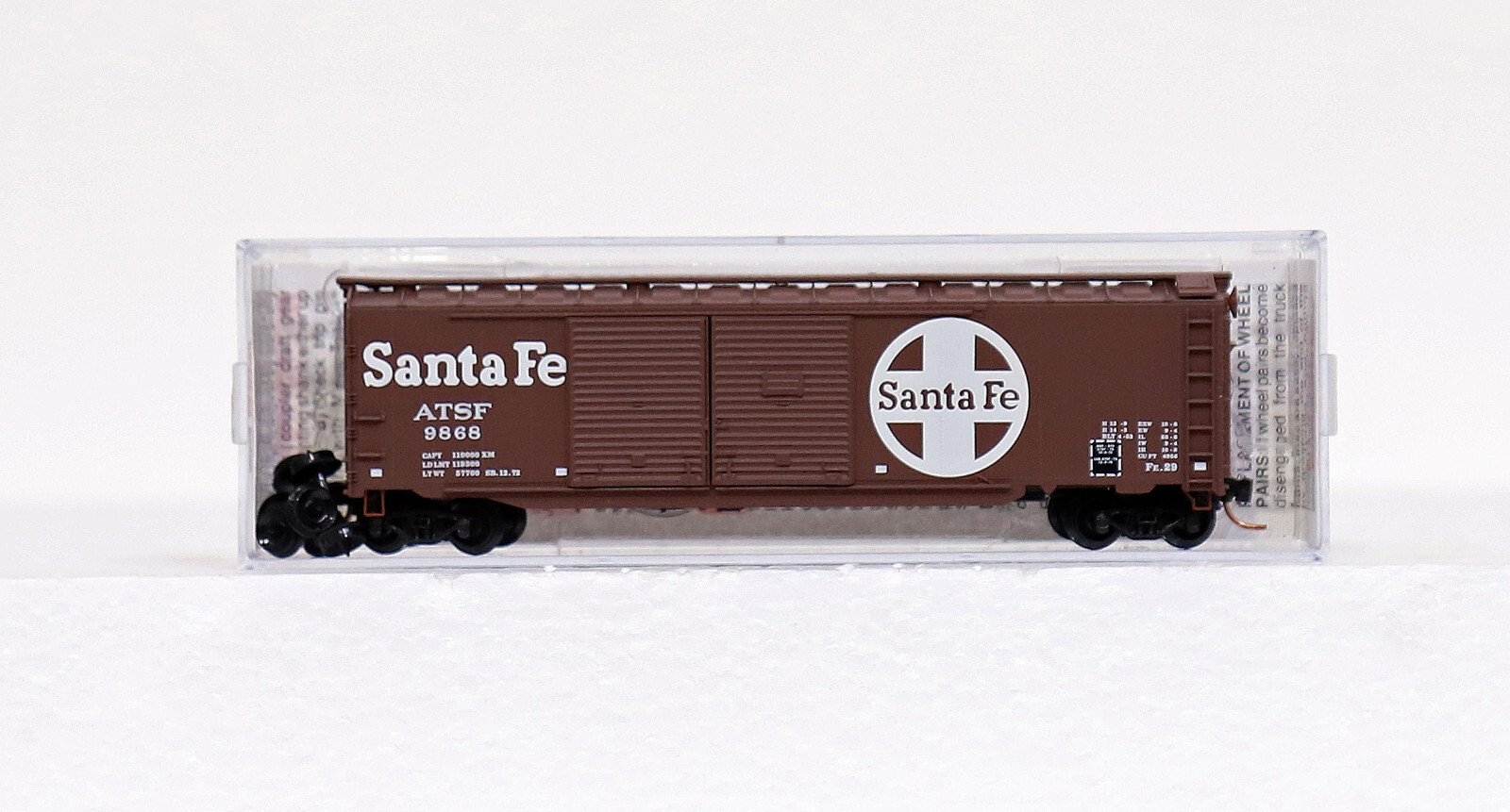 MICRO-TRAINS N 078 00 060 SANTA FE 50' AUTO BOXCAR DOUBLE SIDE DOORS, END DOOR