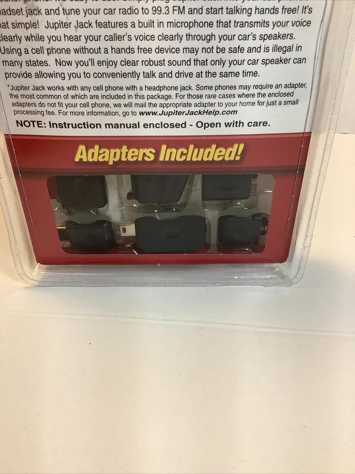 Jupiter Jack Cell Phone/Car Speakerphone Converter w/ 6 Adapters~New - Image 3 of 4