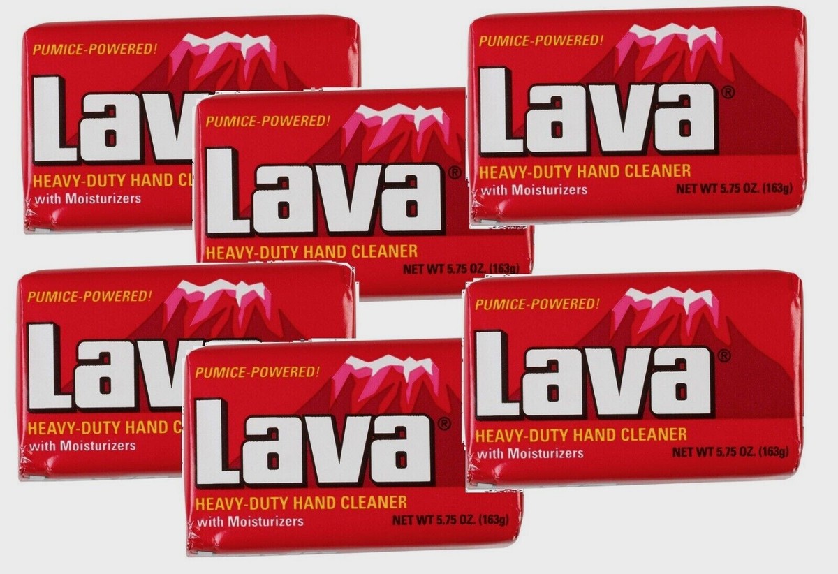 6 ~ LAVA Bar Green Soap 5.75 Oz Heavy Duty with Pumice Hand
