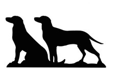 Large Labrador Dogs Weathervane or Sign Profile - Unpainted 450mm
