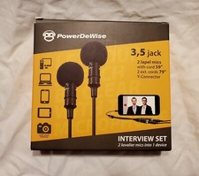PowerDeWise 2 lapel microphone Interview Set