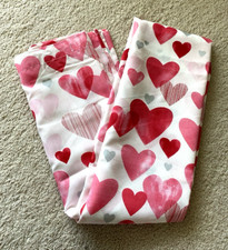 Valentines Day Hearts Shower Curtain Red White Gray Polyester New 70" x 70"
