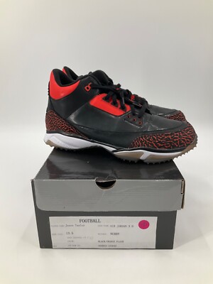 JASON TAYLOR MIAMI DOLPHINS ISSUED NIKE AIR JORDAN 3 TURF SHOES | eBay