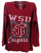 OVB Youth WSU Cougars 1890 Distressed Print Sweatshirt, Red, Large 14/16