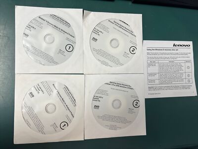 LENOVO WINDOWS 8 PRO OPERATING SYSTEM RECOVERY DISCS / 4-DISC SET