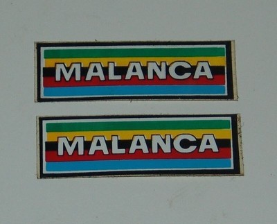 Paire D'autocollants Logos Malanca - 56x19 Mm - Réf AD770184