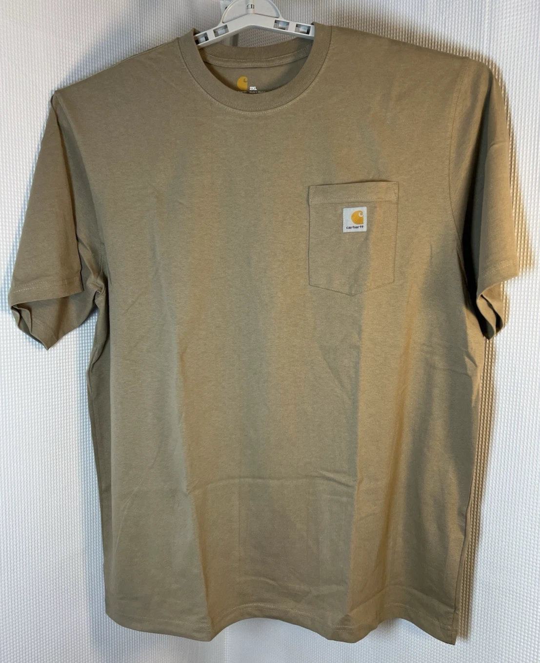 Carhartt Tan Shirt Men's 2X Original Fit Short Sleeve T-shirt Pocket PP25