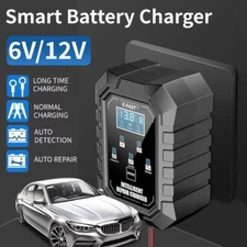 Car Battery Charger 6A 12V Charging Device Lead-acid Battery Smart Repair LCD