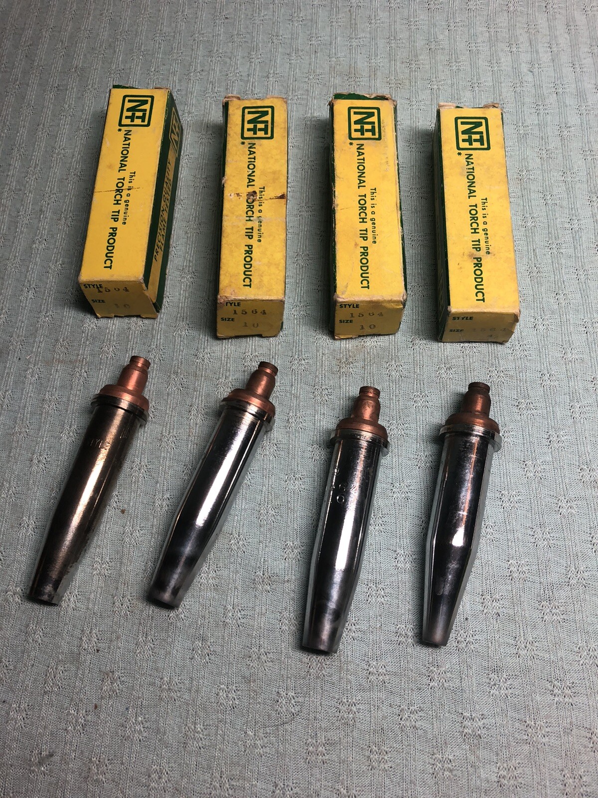 NEW Lot Of (4) National Torch Tip Oxweld Torch Tips (3) 1564 #10 (1 ...