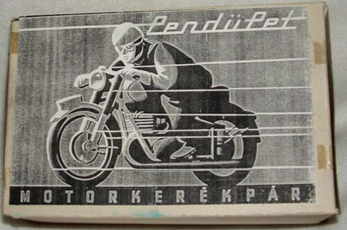 TIN FRICTION MOTORCYCLE RACER from HUNGARY GREAT LITHO &STEEL WHEELS MIB 1990 - Bild 1 von 2