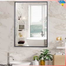 Wall Mounted Bathroom Aluminum Cabinet Medicine Storage Shelves with Mirror Door