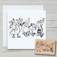 Stempel Wichtel 04 - Motivstempel Holzstempel Scrapbooking Karten Weihnachten