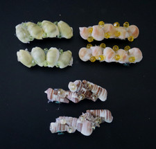 Sea Shell Small Hair Clip 1.5" All Natural Shells Little Sparkle Beads Hand Made