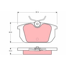 Satz Bremsbeläge Bremsklötze hinten für Alfa Romeo 145 930 146 155 167 id1053