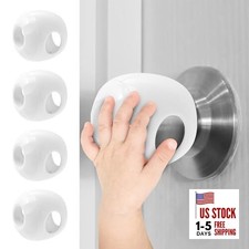 Child Safety Door Knob Covers 4 Pack Reusable Baby Proof Door Knob Locks 4 Pcs