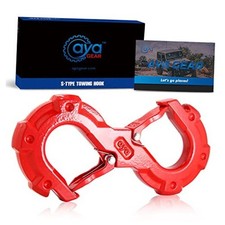 S-Shape Integrated Winch Shackles with 33,000 lbs Break Strength. Designed Red