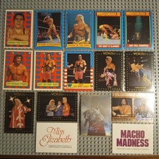 1980's 90's wrestling cards and stickers X30 Bret Hart, Hogan, Sting Lot