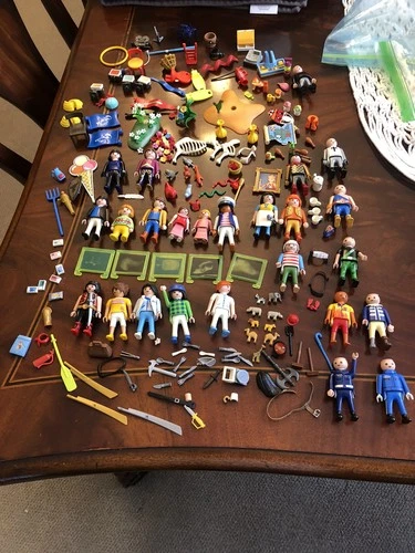 Playmobil Vintage Figure  Lot of  240+ People I shield Swords Plants And More